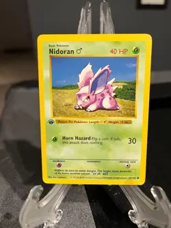 Nidoran Pokemon 1st Edition Shadowless 55/102 1999 WOTC NM - Image 1