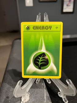 GRASS ENERGY Pokemon 1st Edition Shadowless 99/102 1999 WOTC - Image 1