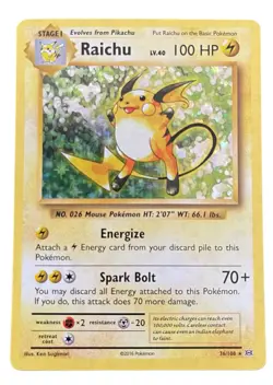 Raichu 36/108 - XY Evolutions - Lightly Played Holo Rare Pokemon - Image 1