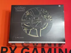 Pokemon TCG Sword & Shield Zacian ETB Elite Trainer Box Plus Factory Sealed Gold - Image 1