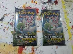 Pokemon Sun & Moon Unbroken Bonds Booster Packs Lot of 2 w/ Protective Sleeves 820650805486 - Image 1