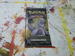 Pokemon Black & White Legendary Treasures Booster Pack Mewtwo Art w/ Sleeve - Image 1