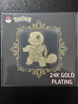 Pokemon 24k Gold Plated Korean Sticker SQUIRTLE (Pack Fresh) - Image 1