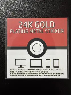 Pokemon 24k Gold Plated Korean Sticker SQUIRTLE (Pack Fresh) - Image 2
