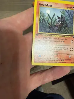 Houndour 24/75 Neo Discovery Regular 1st Edition Rare 2000 WOTC Pokemon TCG - Image 2