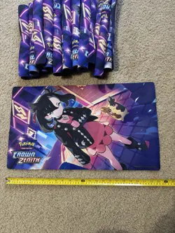 Pokemon Sword & Shield Crown Zenith Morpeko & Marnie New/UnusedPlaymat Lot Of 19 - Image 2