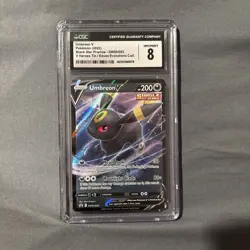 2022 Pokemon Sword & Shield Black Star Promos Umbreon V #SWSH203 CGC 8 - Image 1