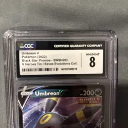 2022 Pokemon Sword & Shield Black Star Promos Umbreon V #SWSH203 CGC 8 - Image 2
