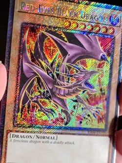 Red-Eyes Black Dragon 8th Art 1st Ed Platinum Secret Rare RA04-EN109 Yu-Gi-Oh - Image 3
