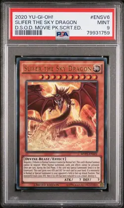 YuGiOh Slifer the Sky Dragon MVP1-ENSV6 Ultra Rare Limited Edition PSA 9 - Image 1