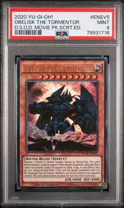YuGiOh Obelisk the Tormentor MVP1-ENSV5 Ultra Rare Limited Edition PSA 9 - Image 1