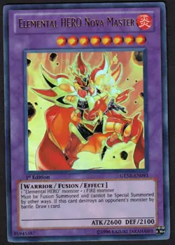 Yugioh Elemental Hero Nova Master GENF-EN093 Ultra Rare 1st Ed - NM - Image 1