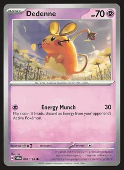 SV01: Scarlet & Violet Base Set Dedenne #094/198 Common Pokemon Card - Image 1