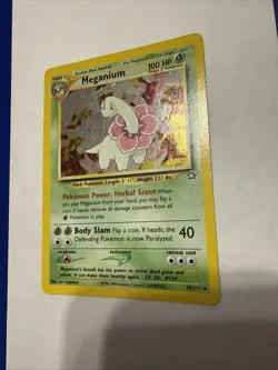 Pokemon TCG Meganium Neo Genesis Holo Rare Card 10/111 NM condition unlimited - Image 3