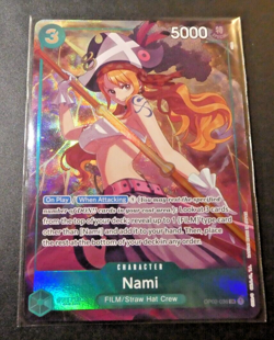 One Piece Card Game English Holo Foil Carte Nami OP02-036 Alt En Mint - Image 1