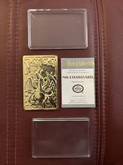 1999 Charizard Pokemon Trading Card Gold Plated, Limited Edition Burger King - Image 1