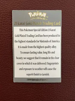 1999 Charizard Pokemon Trading Card Gold Plated, Limited Edition Burger King - Image 5