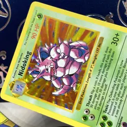 Pokemon TCG Card NIDOKING 11/102 Base Set Shadowless Holo NM - Image 3