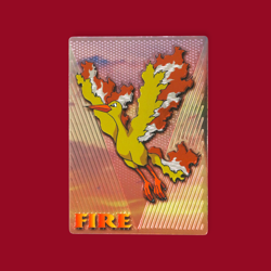 MOLTRES (FIRE)--JAPANESE MEIJI EMBOSSED PROMO FOIL POKEMON CARD - Image 1