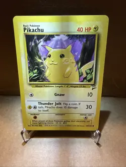 Pikachu 87/130 - Base Set 2 - Vintage WOTC Pokemon Card - LP Collectible Card - Image 1