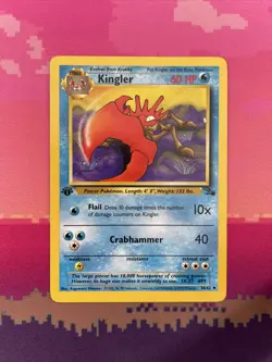 Pokemon Card Kingler Fossil 1st Edition Common 38/62 NM Condition - Image 1