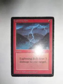 MTG MAGIC THE GATHERING CARD ORIGINAL BETA RED LIGHTNING BOLT INSTANT #1 - Image 1