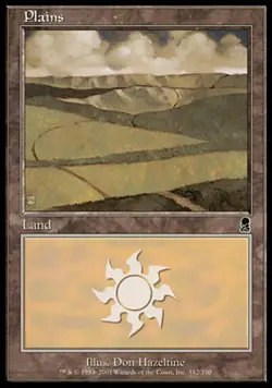 Plains (332) - Foil ~ Moderately Played Odyssey MTG Magic UltimateMTG Land Card - Image 1