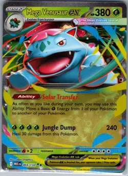 Mega Venusaur ex 003/132 ME01: Mega Evolution - Pokemon Card - NM - Image 1