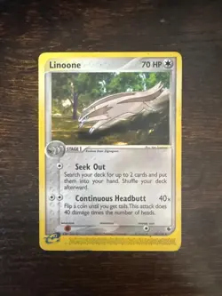 Linoone 38/109 EX Ruby & Sapphire Pokemon Card e-Series Sugimori Uncommon - VLP - Image 1