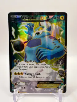 Pokemon Card - Thundurus EX 98/108 Roaring Skies - HP - Image 1