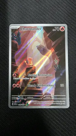 Pokemon Charmander TCG Scarlet Violet-151 Holo Illustration Rare Card 168/165 - Image 1
