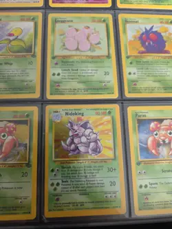 Vintage Pokemon Cards Wotc Rare 9 Lot 2 Holos Lp Alakazam Nidoking And 1st Ed - Image 5