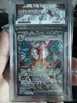 Pokemon TCG Charizard EX Obsidian Flames Holo Card 223/197 SIR-ACE 9 - Image 1