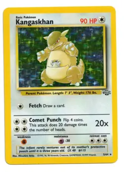 Pokemon Card: Kangaskhan HOLO 5/64 Jungle Set Vintage Rare! NM - Image 1