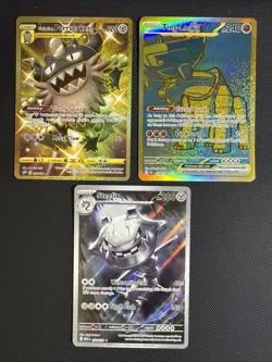 Pokemon TCG 3 Card Lot - Ting-Lu ex Gold, Perrserker Gold & FA Steelix - Image 1