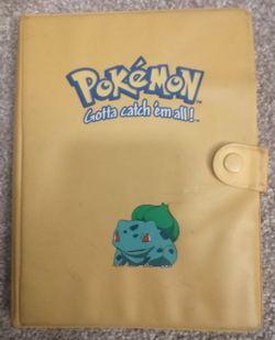 Rare Vintage Yellow Pokemon Trading Card Binder BALBASAUR - Image 1
