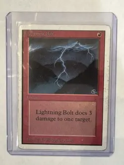 Lightning Bolt Unlimited Edition (1993) LP Vintage MTG Magic the Gathering - Image 1