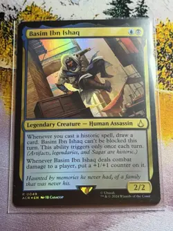 1x Basim Ibn Ishaq NM Eng MTG - Assassin's Creed FOIL - Image 3