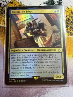 1x Basim Ibn Ishaq NM Eng MTG - Assassin's Creed FOIL - Image 4