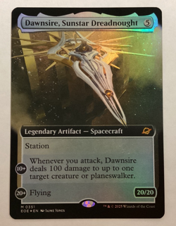 MTG Edge Of Eternities DAWNSIRE, SUNSTAR DREADNOUGHT Extended Art Foil NM (BIN) - Image 1