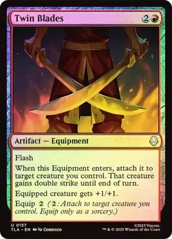 NM Foil Twin Blades, MTG, Avatar: The Last Airbender, Magic the Gathering, 157 - Image 1