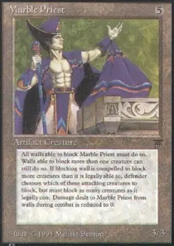 1x Marble Priest Light Play, English Legends MTG Magic - Image 1