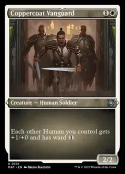 1x - Coppercoat Vanguard - ETCHED FOIL - March of the Machine: Aftermath NM MTG - Image 1