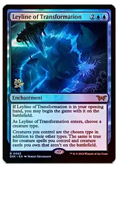 NM Foil Prerelease Stamped Leyline of Transformation, MTG, Duskmourn, Magic, 63 - Image 1