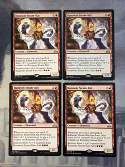 4x Runaway Steam-Kin- Guilds of Ravnica- NM- Mtg Magic the Gathering- Playset - Image 1