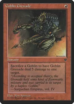 Goblin Grenade 1994 #56a Common Fallen Empires MTG Near Mint - Image 1