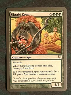 Uktabi Orangutan + Uktabi Kong 115/140 MTG Magic The Gathering Visions Unhinged - Image 4