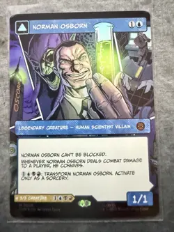 MTG Norman Osborn / Green Goblin - NM Marvel Universe (MAR) Borderless FOIL - Image 1