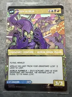MTG Norman Osborn / Green Goblin - NM Marvel Universe (MAR) Borderless FOIL - Image 2