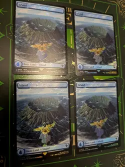 Island (Chocobo Track Foil) X4 Commander: Final Fantasy Nm Full set of four NM - Image 2
